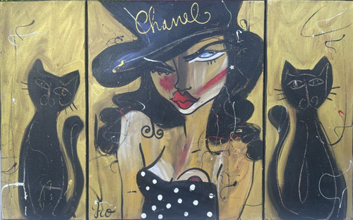 Tableau triptyque 81cm - x, 50cm