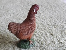 La ferme SCHLEICH 2008 - RARE poule rousse, barbillons blancs, crête retombante