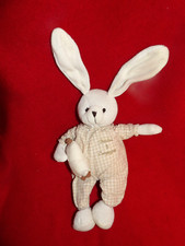 Doudou et Compagnie Lapin Beige Tricot Coussin 26 cm