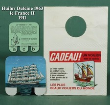 Huilor Dulcine 1963, tôle vernie, le France II 1911, en sachet ouvert