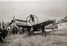 Repro photo ancienne carte postale - Avion à hélices militaire armée
