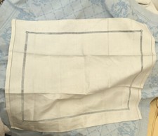 Antique French damask Jacquard Large Hand Towel 28”x34” white matise ladderwork