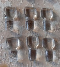 LOT D'ANCIENS  BOUCHONS EN VERRE  FLACON PHARMACIE  HAUTEUR 3,9 CM