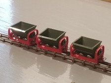 JOUEF champagnole Egger Bahn HOe:  lot de 3 wagonnets à charbon HOe