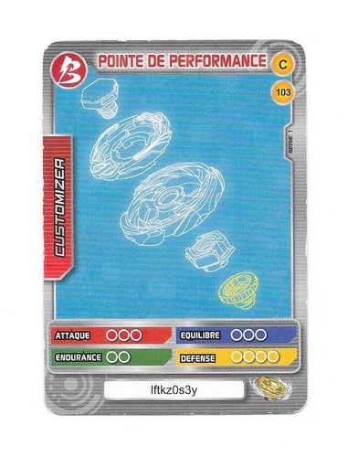 Carte beyblade pointe de - -,