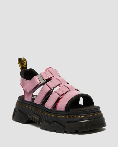 Sandales cuir verni doux - en,