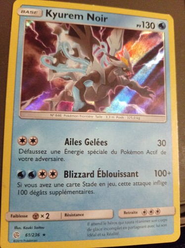 Carte pokémon holo kyurem - carte,