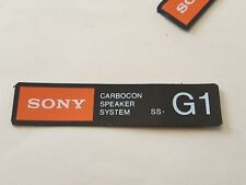 Original vintage logo Badge SONY SS-G1  ,  Enceinte SPEAKER