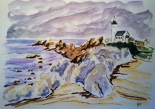 Bretagne, phare de Brigognan