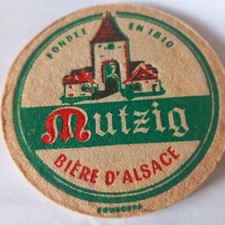 Ancien sous Bock  bière Mutzig recto verso différent