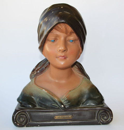 Buste vitrine plâtre - vitrine,