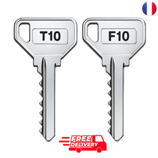 2 Clés Pass PTT | T10 + F10 | Pour Boîte aux Lettres Normalisée avec...
