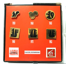 Coffret de 7 Pin's Publicitaire Caisse d'épargne Collections