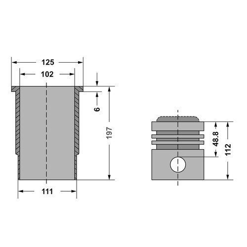 Cylindre piston ensemble pour - cylindre,