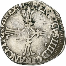 France, Henri IV, 1/8 Ecu