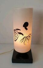 lampe table veilleuse tube verre opaline vintage 1960 dessin afrique musicienne