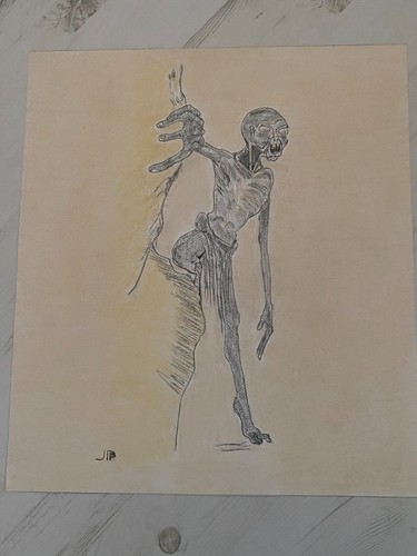 Pastel représentant gollum - pastel, "gollum"