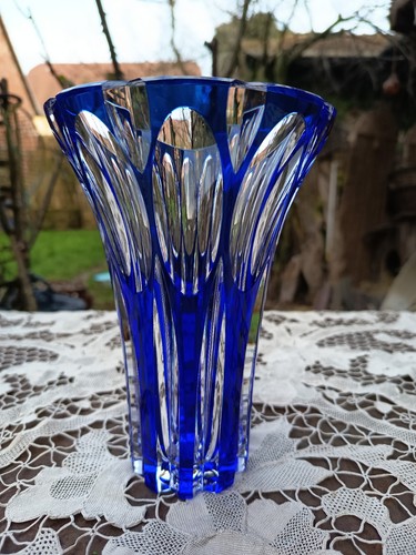 Ancien vase cristal taillé - ancien,