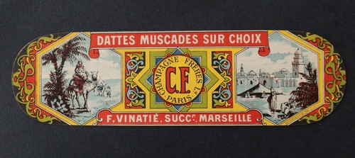 Ancienne étiquette dattes - ancienne,