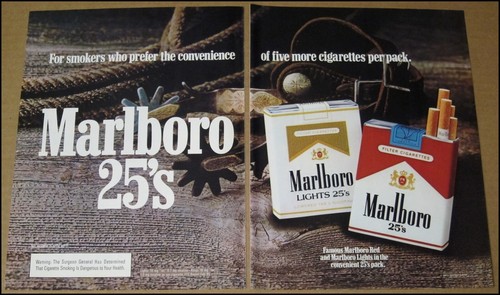1985 marlboro cigarettes - marlboro, 25's