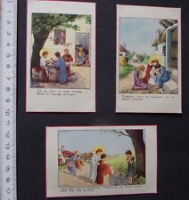 3 images pieuses religieuses illustrées par  Calvet Rogniat - Bouasse Jeune