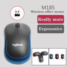 Souris Sans Fil Logitech M185 2.4GHz USB Optique Pour PC Ordinateur Windows Mac