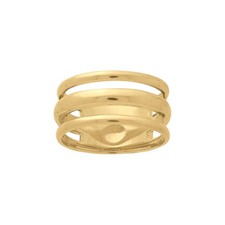 Bague triple rangs plaqué or