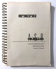 Original Ensoniq ASR10 bedienungslanleitung version 1.0