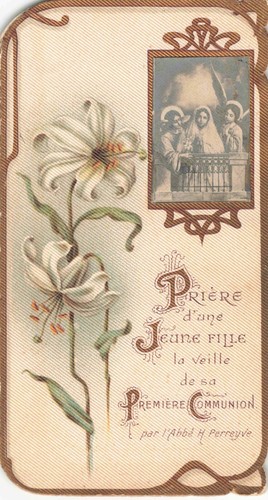 Ancienne image pieuse - ancienne, priere