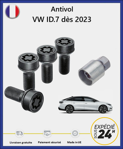 Ecrous antivol roues noir - ecrous,