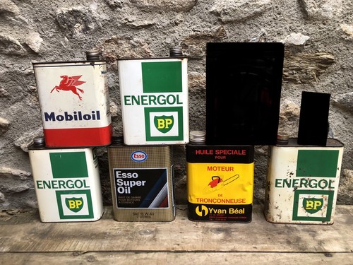 Lot ancien bidon huile - bidon, -no