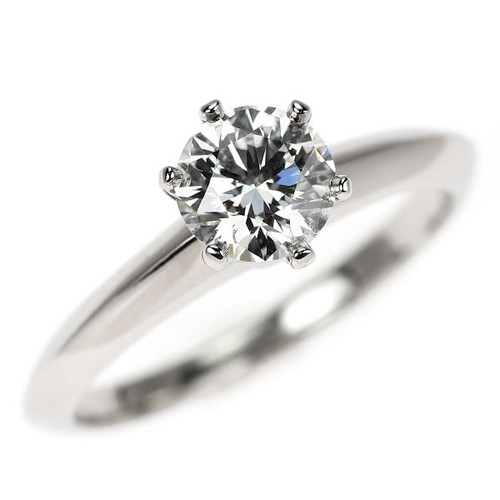 Bague diamant tiffany pt950 - bague,