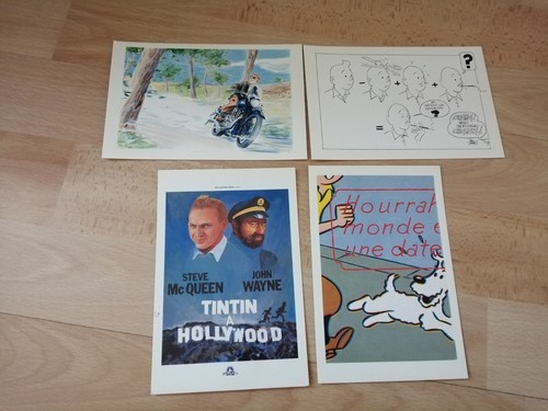Lot cartes postales tintin - lot, 4