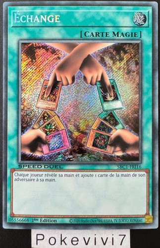 Carte echange - carte, yu-gi-oh!