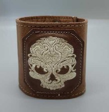 Bracelet En Cuir Skull Pour