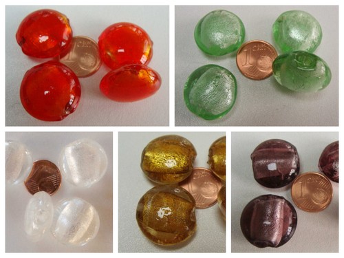 Perles galets 20mm verre - 20mm,