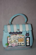 VENDULA LONDON Sac Modèle "La Bicyclette de Vendula" Cuir Bleu Ciel TBE