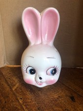 Lapin céramique dévidoir tire ficelle decoration vintage