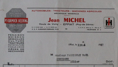 Facture 1951 effiat - facture,