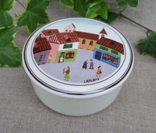 VILLEROY ET BOCH - BONBONNIÈRE BOÎTE EN PORCELAINE  - DÉCOR NAÏF LAPLAU 4