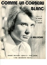 Johnny Hallyday  Partition "Comme un corbeau blanc" R@RE