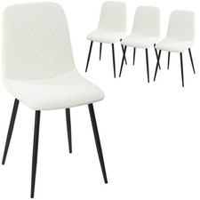 HOMCOM Lot de 4 chaises de