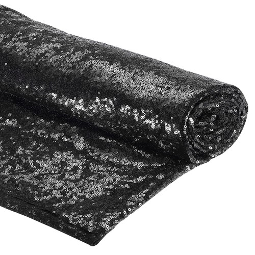 Sequin tissu noir yards - sequin, noir,