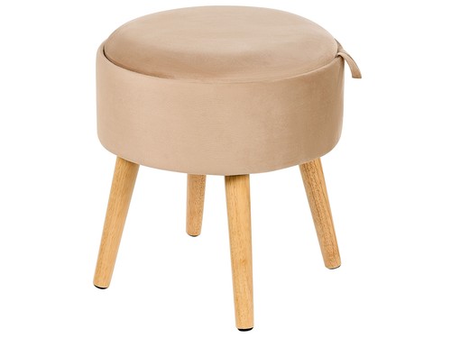Tabouret velours bois - tabouret, en
