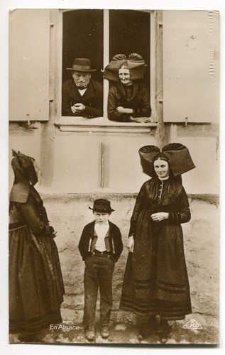 Cpa alsace animée coiffe - cpa,