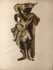 Aquarelle Figurine Baroque