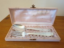 Couverts de baptême art déco