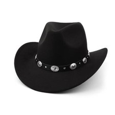 Chapeau de cow-boy noir en