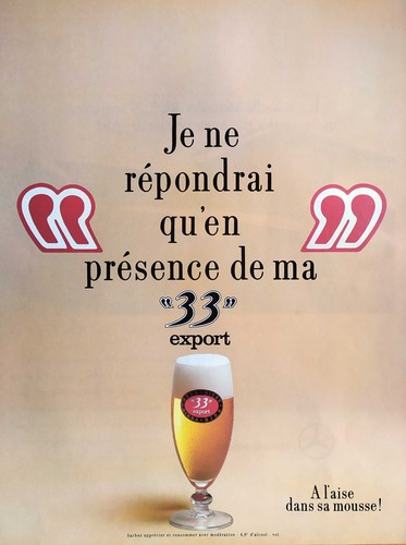 Publicité papier bière - publicité, papier-