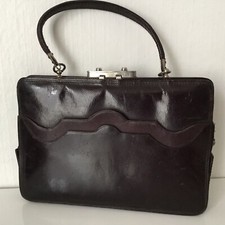 Sac en Cuir 1920 - 1930 Art Déco French Leather Bag 1920’s